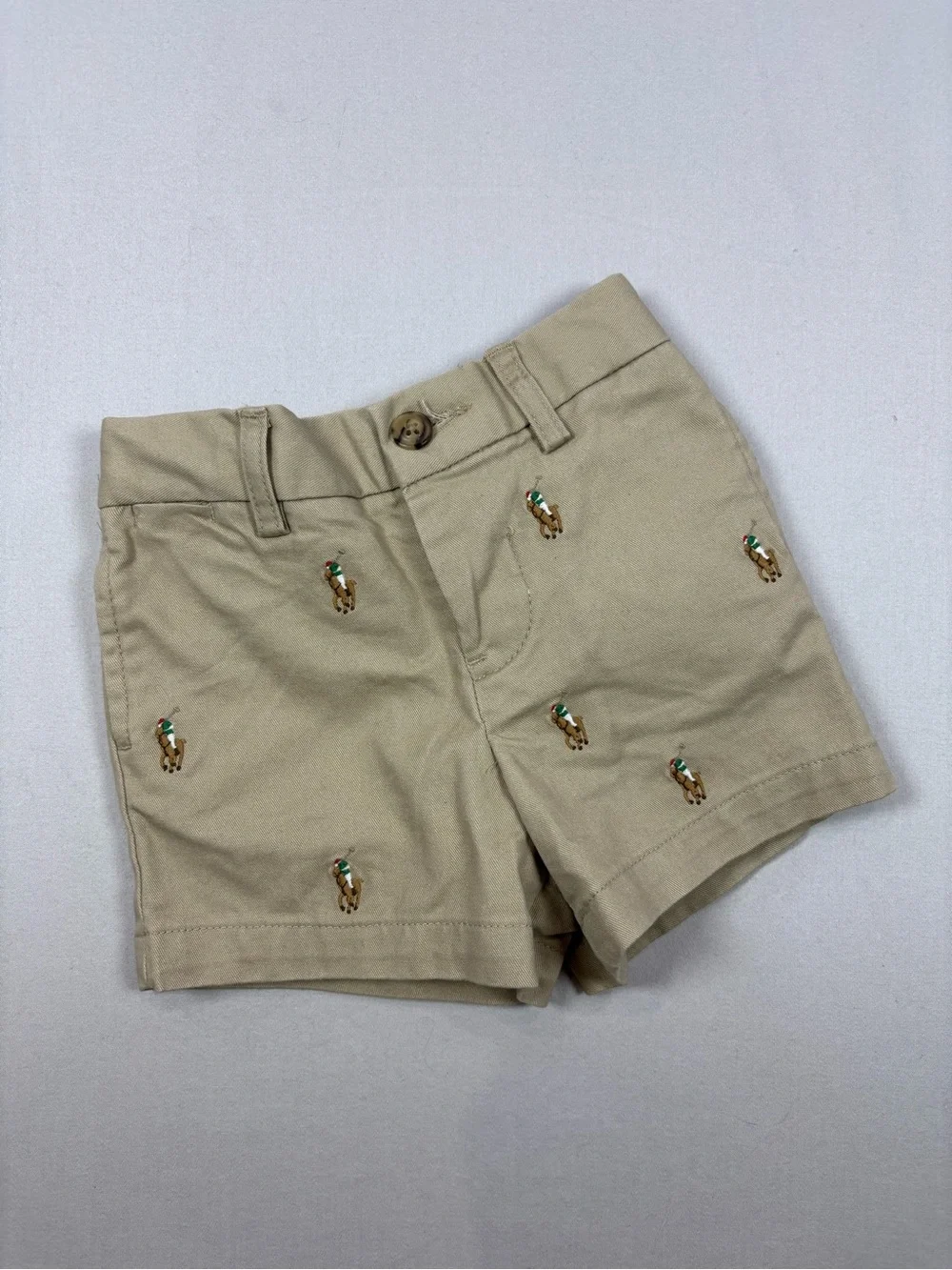 Ralph Lauren Polo Pony Stretch Chino Short Baby Boy 3 Month Preppy New England
